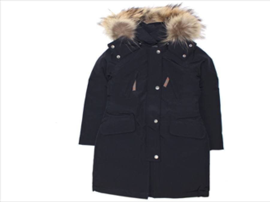 Kids Ver de Terre Winter Jackets | Ver De Terre Black Girl'S Winter Coat Arctic With Down