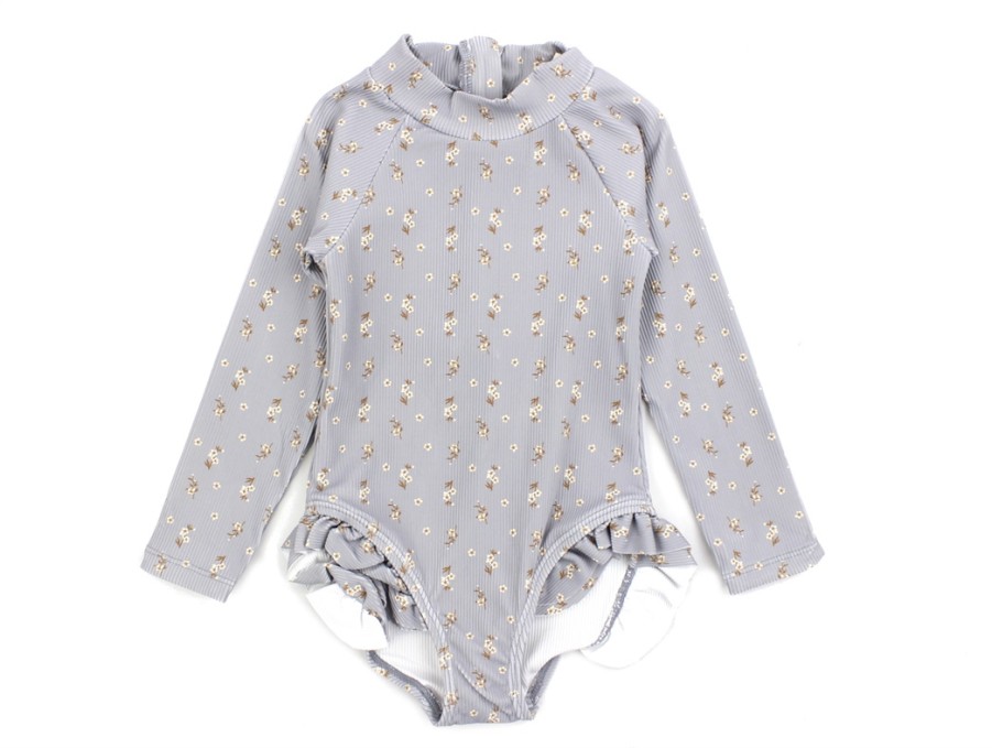 Baby Lil Atelier Swimwear | Lil Atelier Harbor Mist Swimsuit Flowers