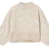 Tweens Name It Blouses And Knitwear | Name It Humus Melange Oversized Knit Sweater