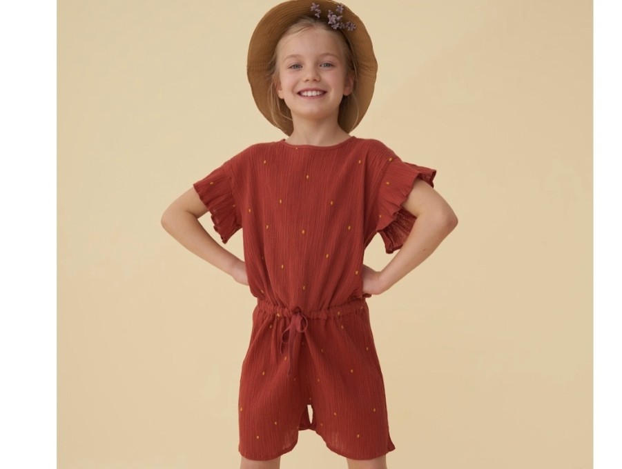 Tweens Soft Gallery Shorts | Soft Gallery Jumpsuit Fairy Cinnabar Dotty