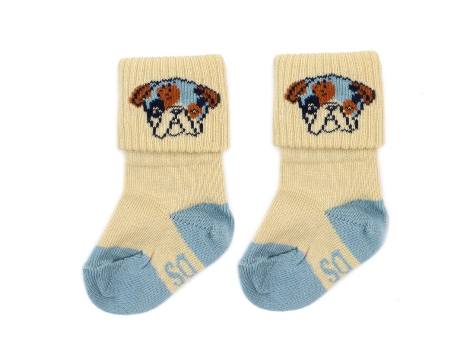 Baby Soft Gallery Socks | Mp/Soft Gallery Socks Cotton Gardenia Blockcolor Doggy (3-Pack)