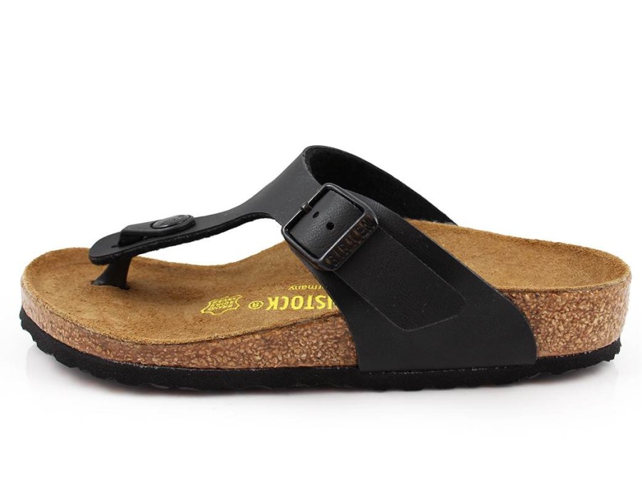 Tweens Birkenstock Sandals | Birkenstock Gizeh Sandal Black With Buckle