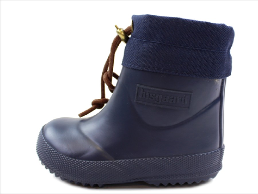 Baby Bisgaard Thermal Boots And Winter Rubber Boots | Bisgaard Winter Rubber Boot Short Blue With Wool Lining