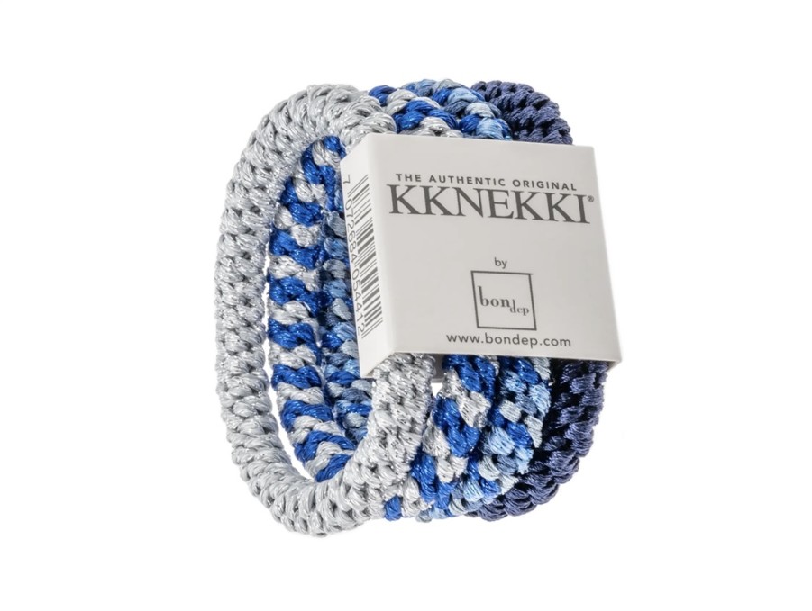 Accessories And Home Kknekki | Kknekki Hair Ties Blue Mix (4-Pack)