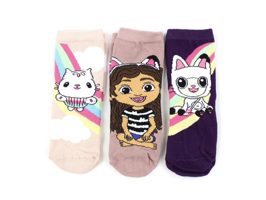 Baby Name It Socks | Name It Plum Purple Gabby'S Dollhouse Socks (3-Pack)