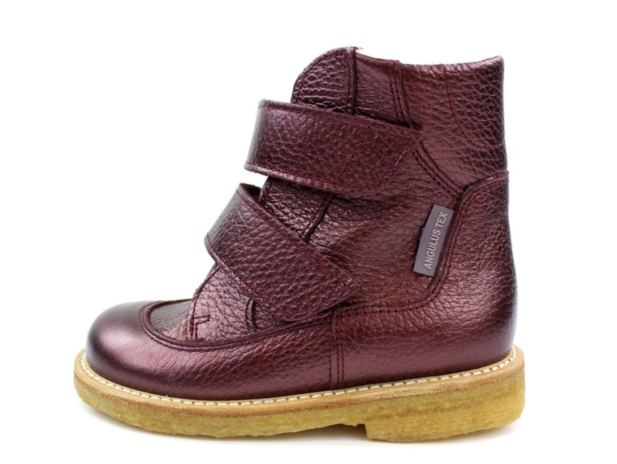 Baby Angulus Winter Boots | Angulus Bordeaux Shine Winter Boot With Tex (Narrow)