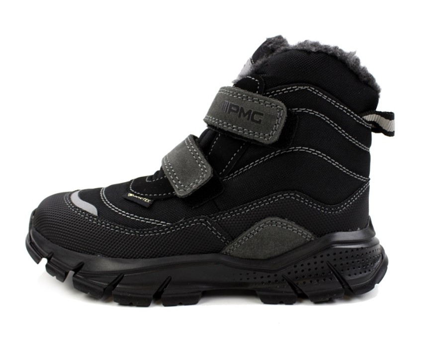 Tweens Primigi Winter Boots | Primigi Grigio Nero Vinterstovle Med Gore-Tex