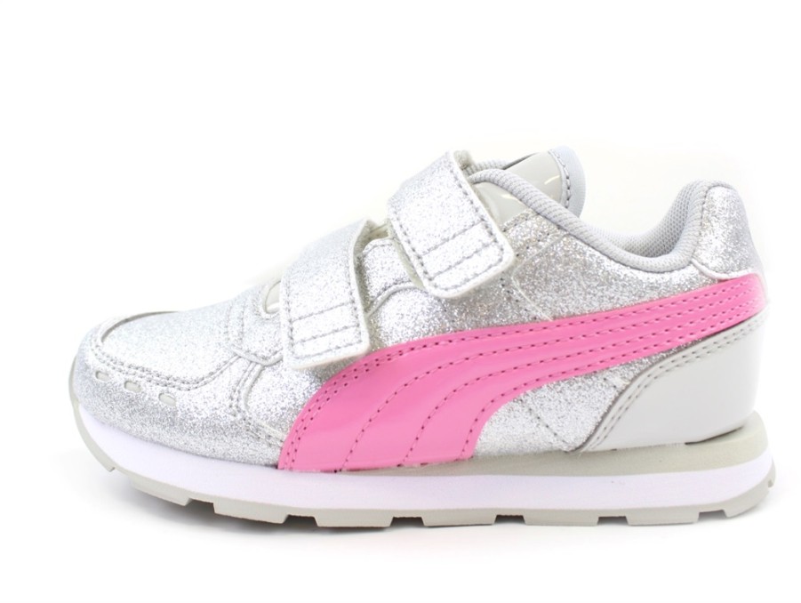 Tweens Puma Shoes And Sneakers | Puma Sneakers Vista Gray Sachet Pink Silver