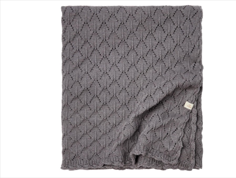 Accessories And Home Lil Atelier | Lil Atelier Blanket Swaddle Quiet Shade Knit