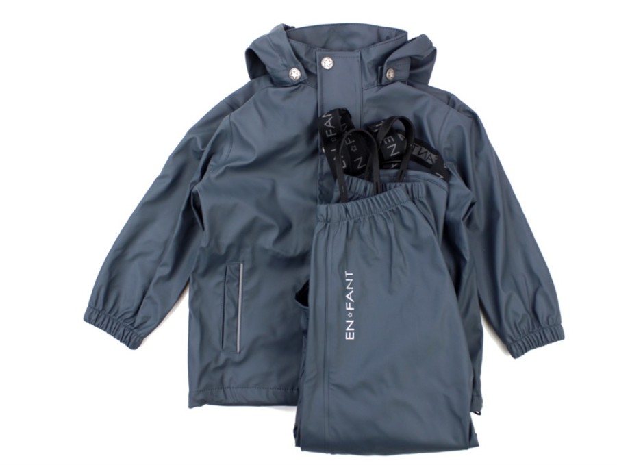 Baby En Fant Rainwear | En Fant Rainwear Pants And Jacket Dark Slate