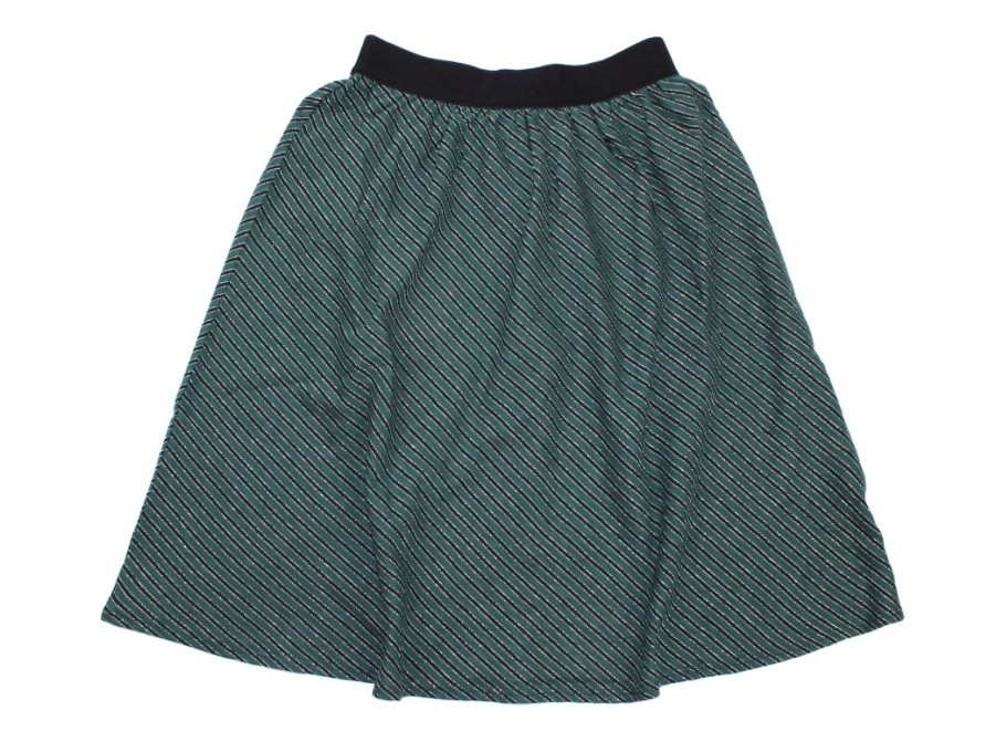 Kids Mads Nørgaard Skirts | Mads Norgaard Skirt Saga Lina Black/Petrol Glam