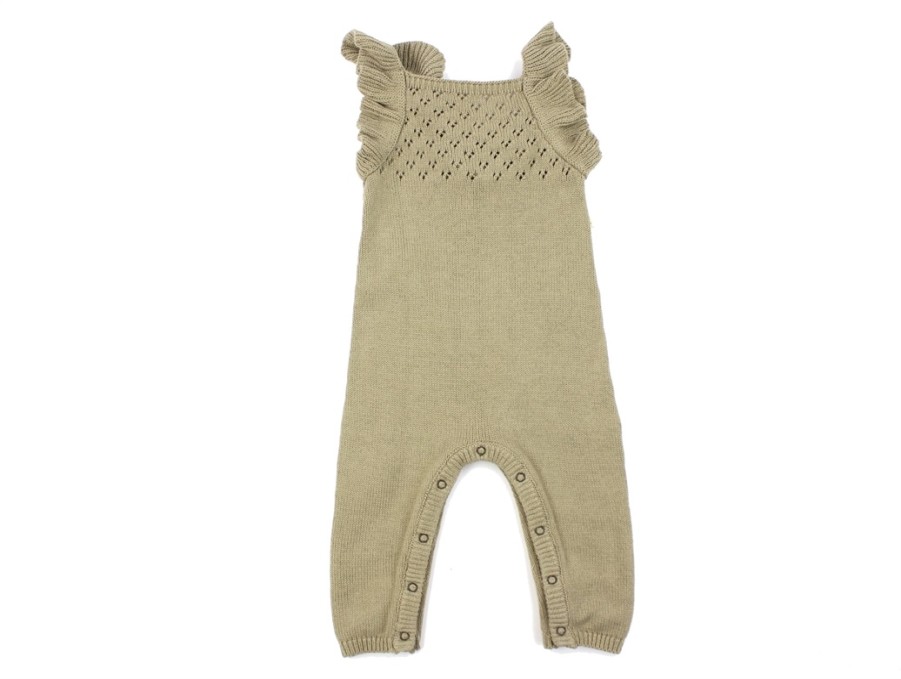 Baby Lil Atelier Bodysuits And Jumpsuits | Lil Atelier Chinchilla Knit Overall