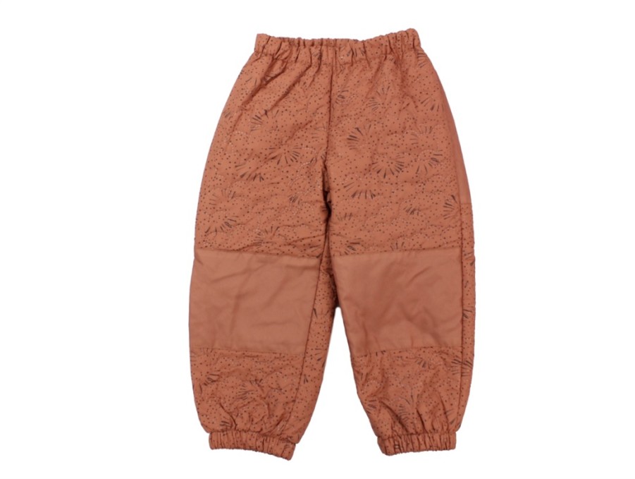 Baby Noa Noa Miniature Overpants | Noa Noa Miniature Thermal Pants Grace Copper Brown Print