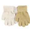 Kids Celavi Gloves | Celavi Beige Gold Glitter Wool/Nylon Mittens (2-Pack)