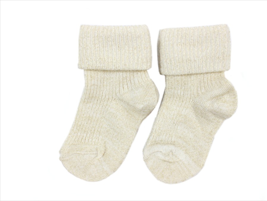 Baby MP Socks | Mp Socks Viscose Off White Glitter (2-Pack)