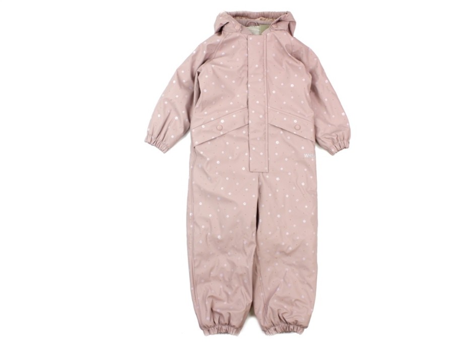 Kids Wheat Overpants | Wheat Thermal Rainsuit Aiko Powder Rose Flowers