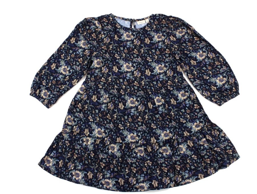 Tweens Name It Dresses | Name It Dress Dark Sapphire Flowers