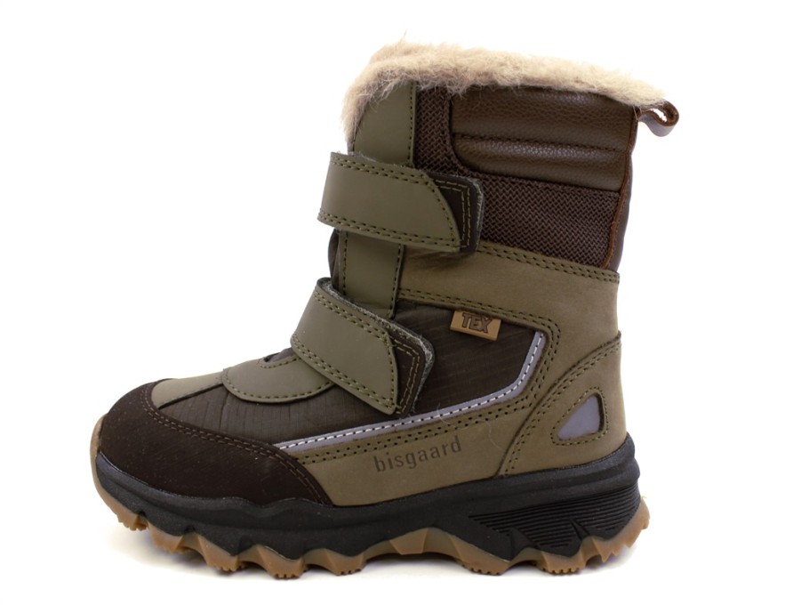 Kids Bisgaard Winter Boots | Bisgaard Army Winter Boot Eddie With Velcro And Tex