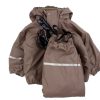 Baby Celavi Rainwear | Celavi Coffee Quartz Rainwear Pants And Jacket With Fleece Lining