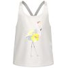 Tweens Name It Tops | Name It Bright White Top Glitter