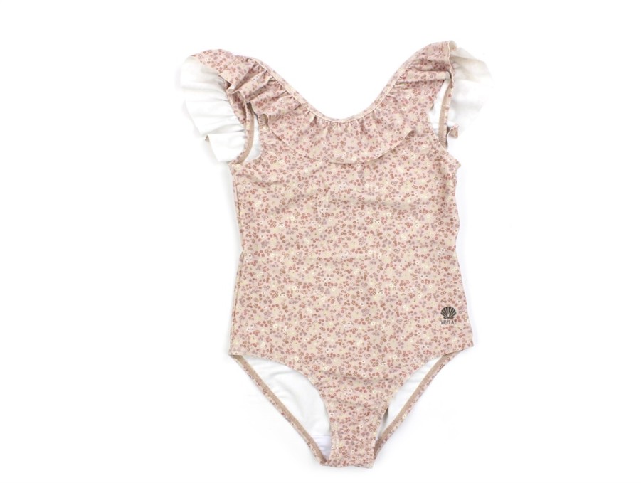 Tweens Wheat Swimwear | Wheat Mini Flowers Swimsuit Marie-Louise