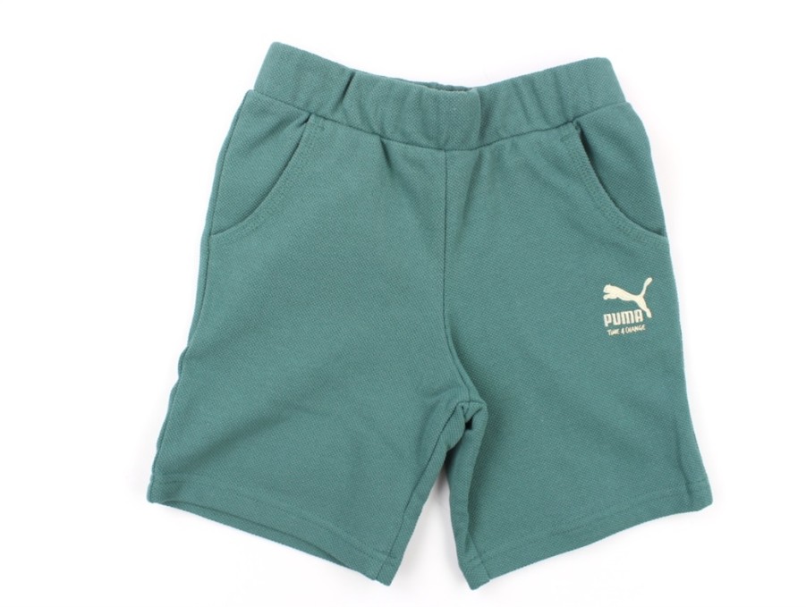 Tweens Puma Shorts | Puma Sweat Shorts Blue Spruce