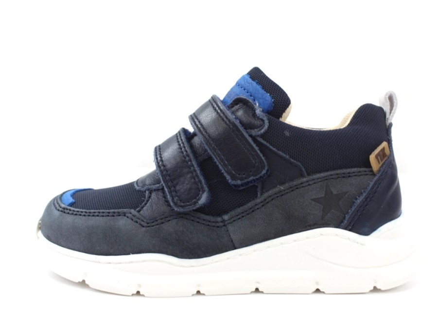 Baby Bisgaard Shoes And Sneakers | Bisgaard Sneaker Navy With Velcro And Tex