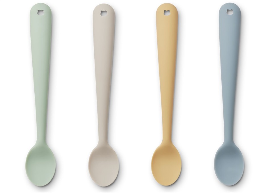 Accessories And Home Liewood | Liewood Dusty Mint Multi Mix Baby Spoon Siv Silicone (4-Pack)