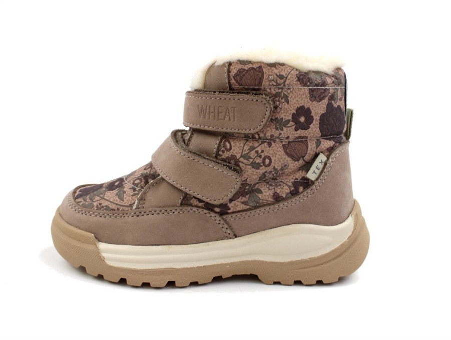 Kids Wheat Winter Boots | Wheat Dusty Rouge Flowers Winter Boot Millas With Tex