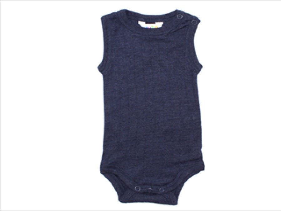 Baby Joha Bodysuits And Jumpsuits | Joha Navy Body Merino Wool/Silk