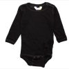 Baby Joha Bodysuits And Jumpsuits | Joha Black Body Merino Wool/Silk