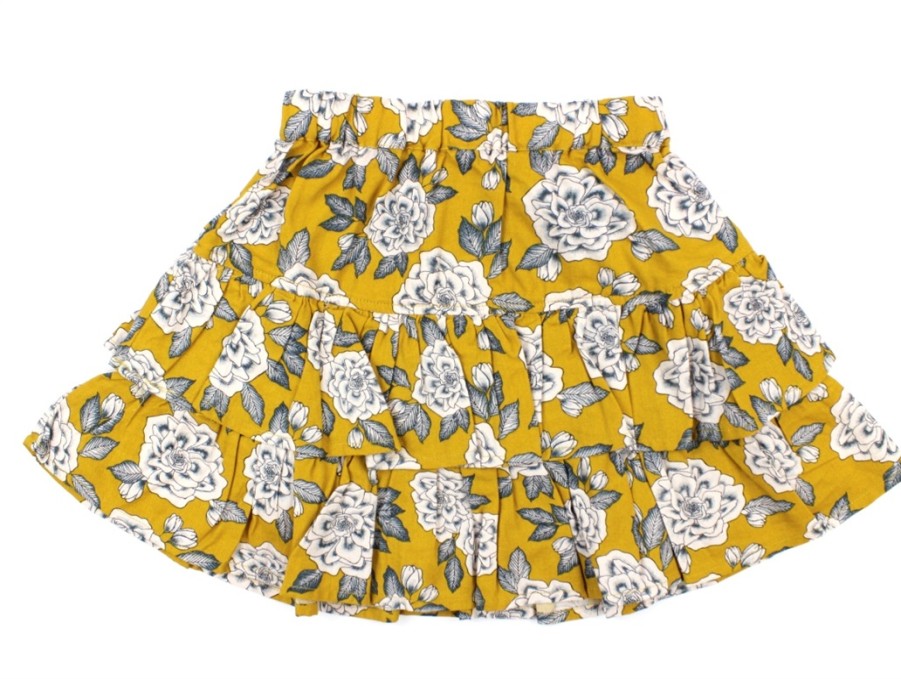 Kids En Fant Skirts | En Fant Skirt Harvest Gold Flower