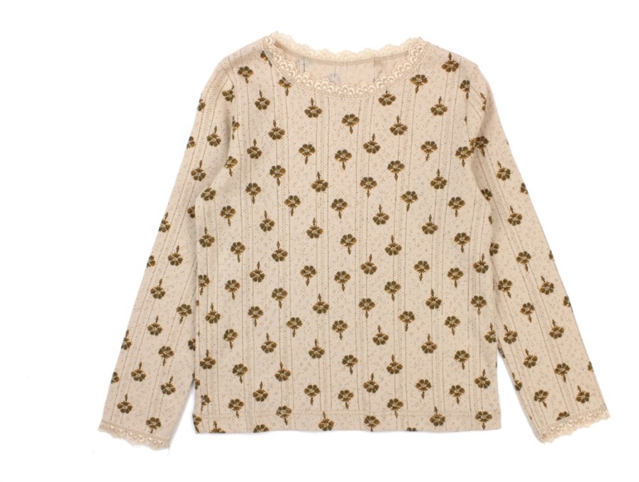 Tweens Noa Noa Miniature Tops | Noa Noa Miniature Blouse Fiona Beige Brown Pointelle