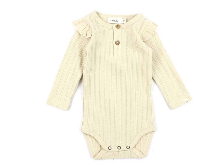 Baby Lil Atelier Bodysuits And Jumpsuits | Lil Atelier Wood Ash Body