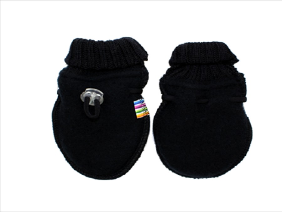 Baby Joha Wool | Joha Black Mittens Merino Wool