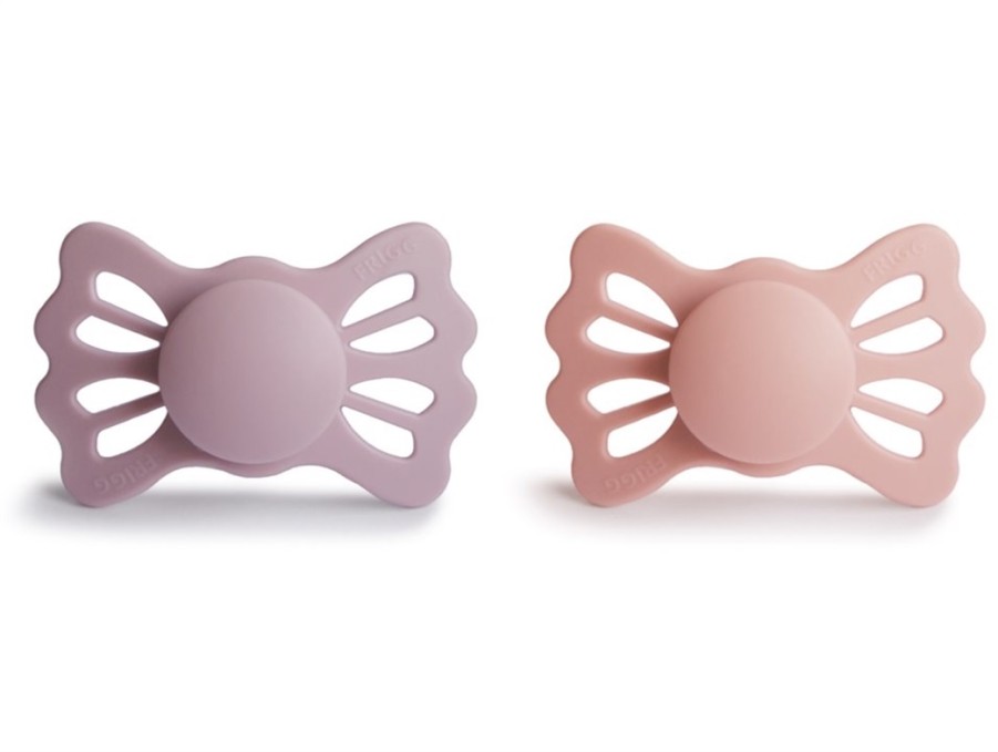 Accessories And Home FRIGG | Frigg Pretty In Peach Primrose Pacifer Lucky Silicone (2-Pack)