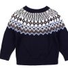 Tweens FUB Wool | Fub Dark Navy Fair Isle Merino Wool Sweater