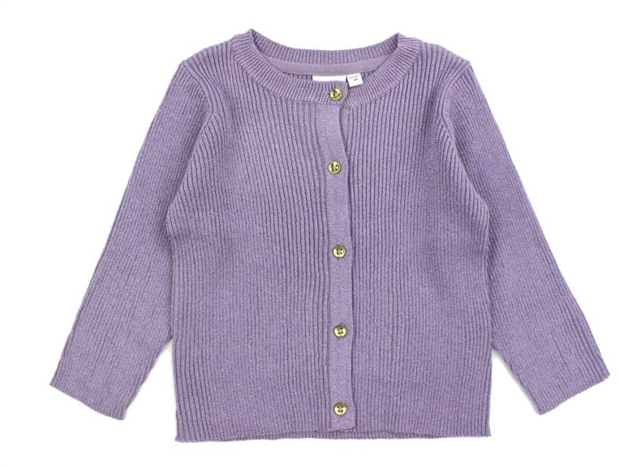 Baby Name It Cardigans | Name It Lavender Gray Glitter Cardigan