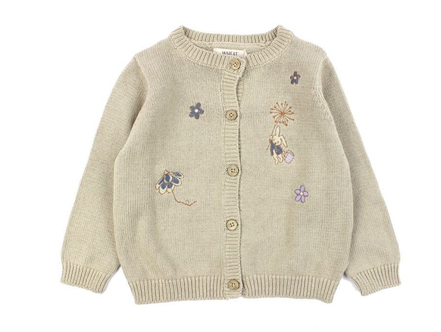 Baby Wheat Cardigans | Wheat Soft Beige Knit Cardigan Ella