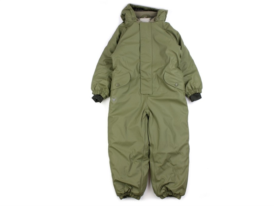 Baby Wheat Coveralls | Wheat Dried Bay Rubber Snowsuit Ludo