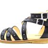 Kids Angulus Sandals | Angulus Sandal Black With Studs And Zippers