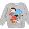 Tweens Name It Blouses And Knitwear | Name It Grey Melange Sweatshirt Dc Super Friends