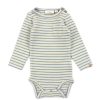 Baby Lil Atelier Bodysuits And Jumpsuits | Lil Atelier Smoke Blue Striped Body