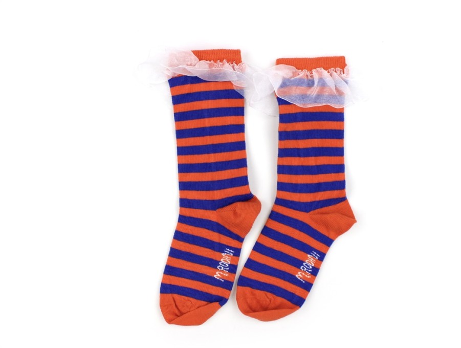 Baby Mini Rodini Socks | Mini Rodini Multi Stripe Frill Socks