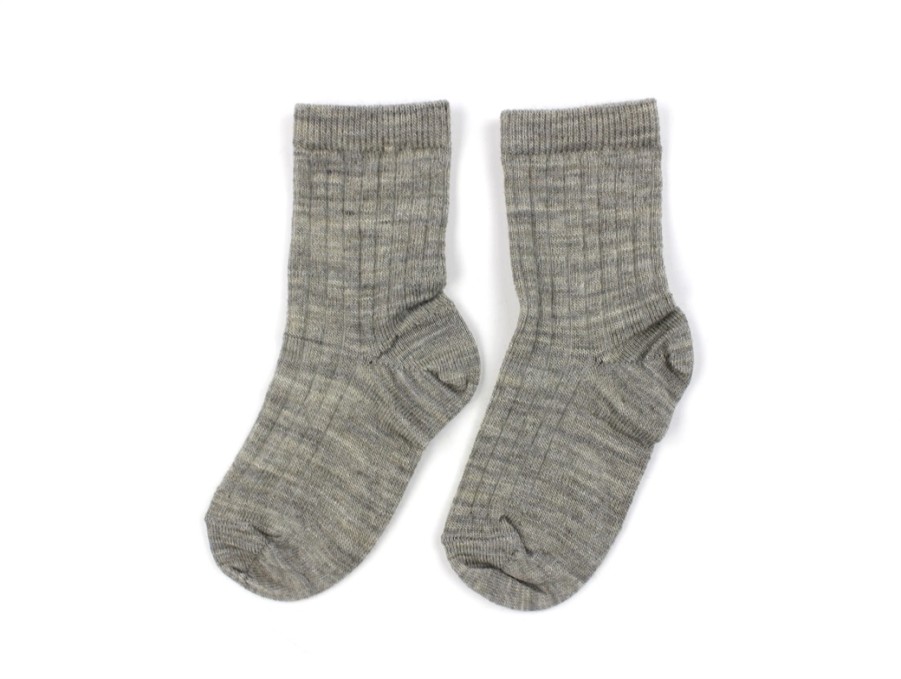 Baby MP Socks | Mp Light Brown Melange Wool Socks (2-Pack)