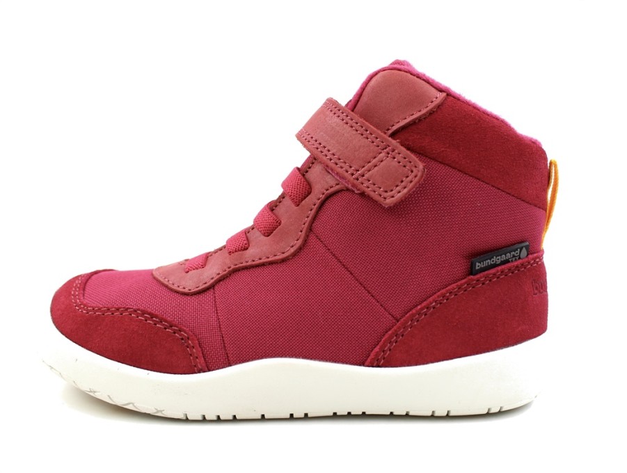 Kids Bundgaard Shoes And Sneakers | Bundgaard Dark Pink Billie Boot With Velcro And Tex