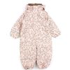 Baby Celavi Rainwear | Celavi Rainsuit Peach Whip Flowers With Fleece Lining