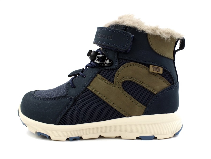 Kids Bisgaard Winter Boots | Bisgaard Navy Winter Boot Marlon With Velcro And Tex