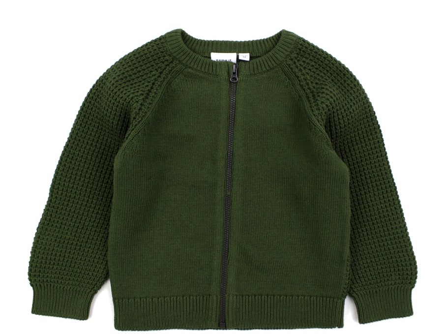 Baby Name It Cardigans | Name It Rifle Green Knit Cardigan