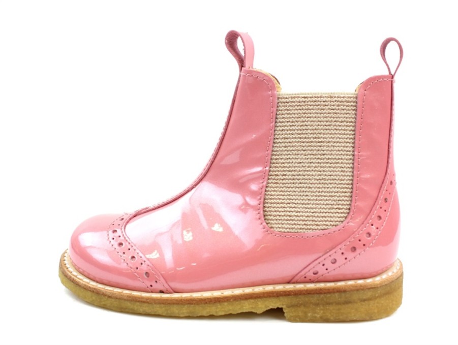 Kids Angulus Boots And Ankle Boots | Angulus Ancle Boots Rose Pink Patent (Smal)